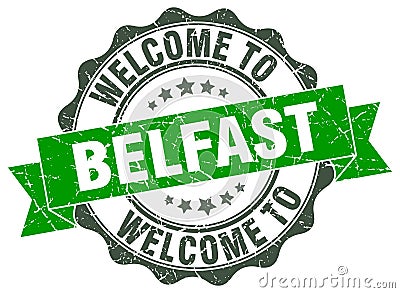 Welcome to Belfast seal Vector Illustration