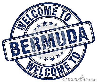 welcome to Bermuda stamp Vector Illustration