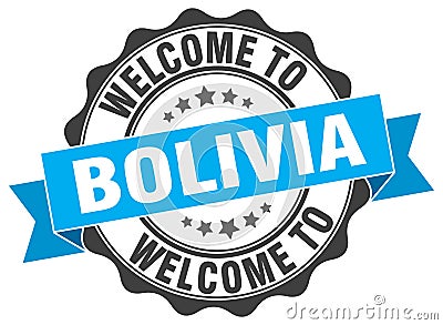 Welcome to Bolivia seal Vector Illustration