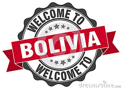 Welcome to Bolivia seal Vector Illustration
