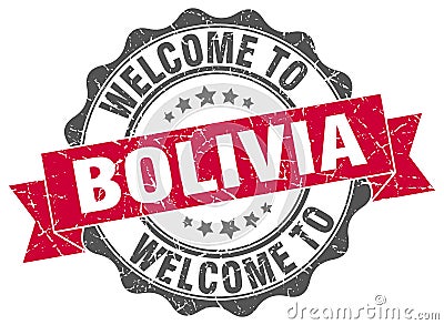 Welcome to Bolivia seal Vector Illustration