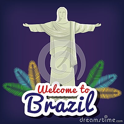 welcome to brazil poster Cartoon Illustration