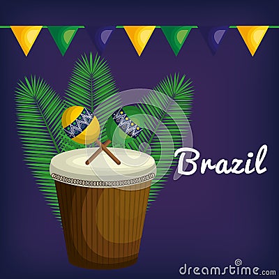 welcome to brazil poster Cartoon Illustration