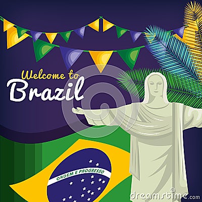 welcome to brazil poster Cartoon Illustration