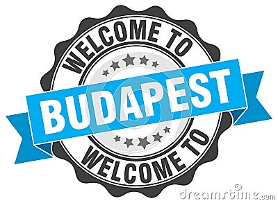 Welcome to Budapest seal Vector Illustration