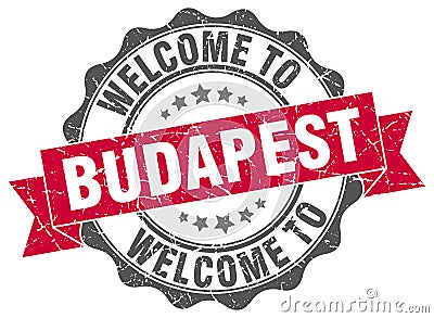 Welcome to Budapest seal Vector Illustration