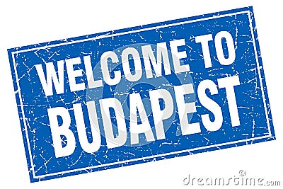 welcome to Budapest stamp Vector Illustration