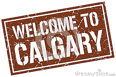 welcome to Calgary stamp Vector Illustration