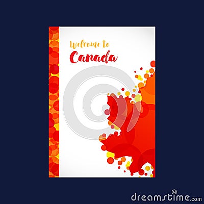 Welcome to Canada cover. Vector Illustration