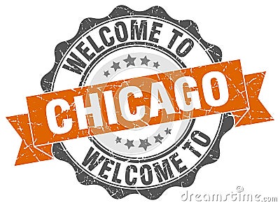 Welcome to Chicago seal Vector Illustration