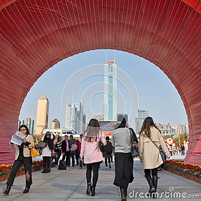 Welcome to China, Welcome to Guangzhou Editorial Stock Photo