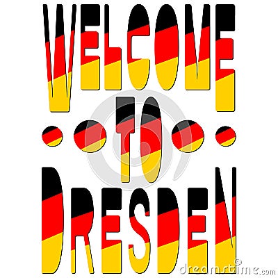 Welcome to Dresden. Is the capital city and, after Leipzig, the second-largest city of the Free State of Saxony in Germany. Stock Photo