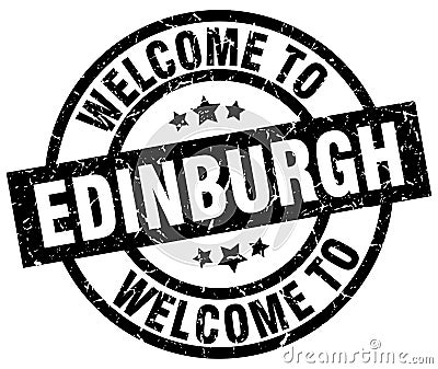 welcome to Edinburgh stamp Vector Illustration