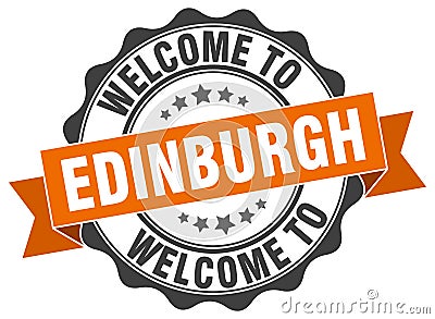 Welcome to Edinburgh seal Vector Illustration