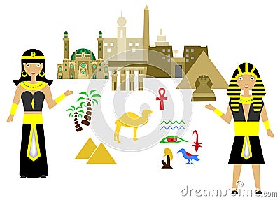 Welcome to egypt Vector Illustration