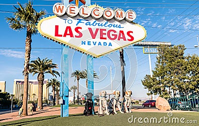 Welcome to Fabulous Las Vegas and breed Dogs Editorial Stock Photo