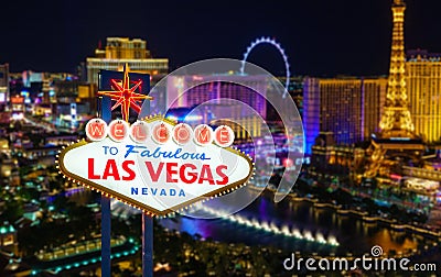 Welcome to fabulous Las vegas Nevada sign Editorial Stock Photo