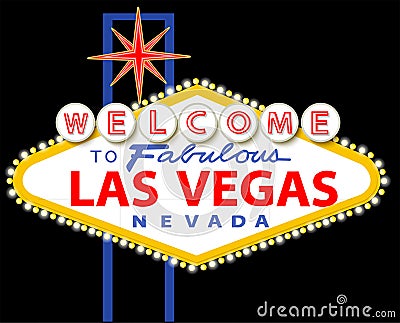 Welcome to fabulous Las Vegas Nevada sign Vector Illustration