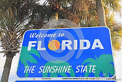 Welcome to Florida sign Stock Photo