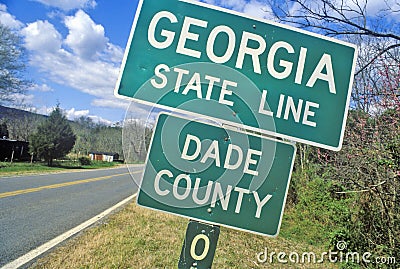 Welcome to Georgia Sign Stock Photo