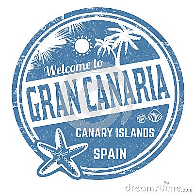Welcome to Gran Canaria sign or stamp Vector Illustration