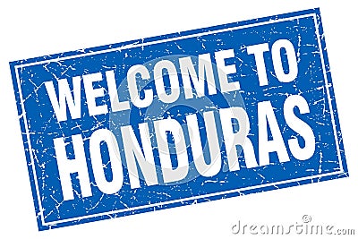 welcome to Honduras stamp Vector Illustration