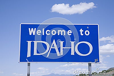 Welcome to Idaho Sign Stock Photo