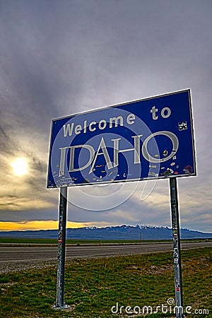 Welcome to Idaho Editorial Stock Photo
