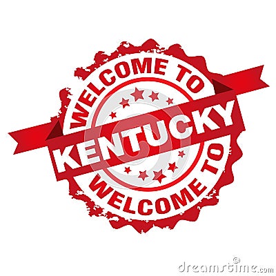 Welcome to Kentucky stamp Vector Illustration