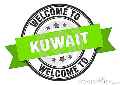 welcome to Kuwait. Welcome to Kuwait isolated stamp. Vector Illustration