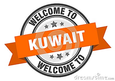 welcome to Kuwait. Welcome to Kuwait isolated stamp. Vector Illustration