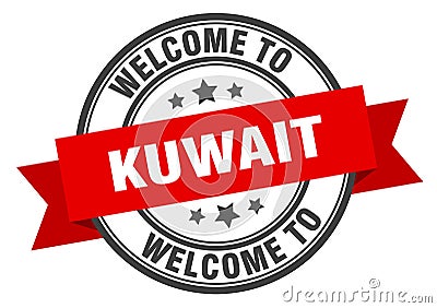 welcome to Kuwait. Welcome to Kuwait isolated stamp. Vector Illustration