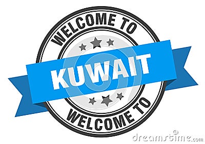 welcome to Kuwait. Welcome to Kuwait isolated stamp. Vector Illustration