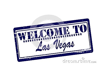 Welcome to Las Vegas Cartoon Illustration