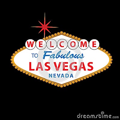 Welcome to Las Vegas Sign Vector Illustration