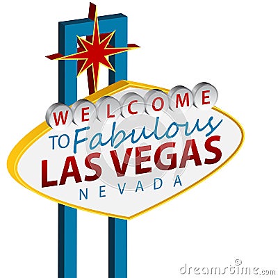 Welcome To Las Vegas Sign Vector Illustration