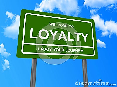 Welcome to loyalty sign Stock Photo