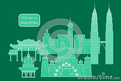 Welcome to Malaysia Vector Illustration