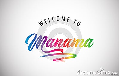 Welcome to Manama City poster Vector Illustration