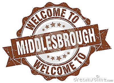 Welcome to Middlesbrough seal Vector Illustration
