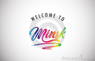 Welcome to Minsk City poster Vector Illustration