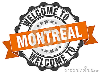 Welcome to Montreal seal Vector Illustration