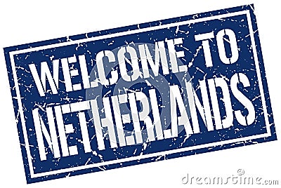 welcome to Netherlands stamp Vector Illustration