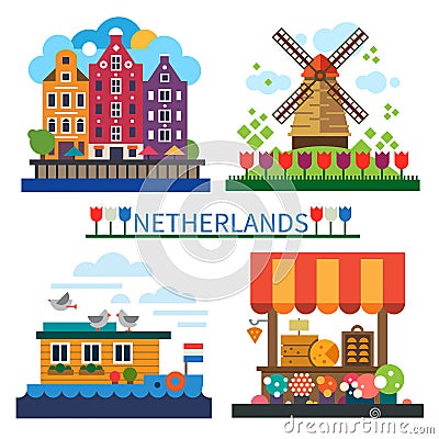 Welcome to Netherlands Vector Illustration