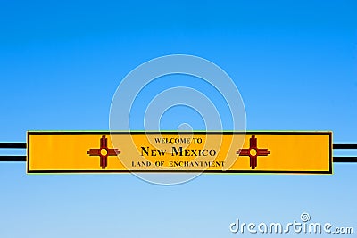Welcome to New Mexico Stock Photo