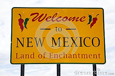 Welcome to New Mexico Stock Photo