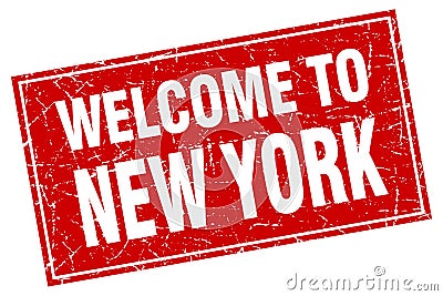 welcome to New York stamp Vector Illustration