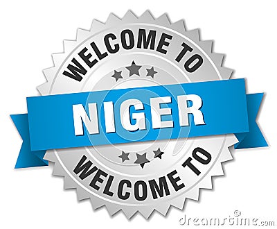 welcome to Niger badge Vector Illustration