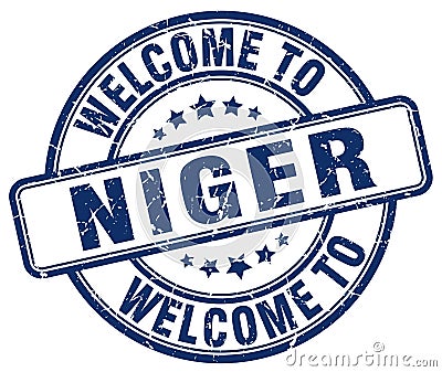 welcome to Niger stamp Vector Illustration