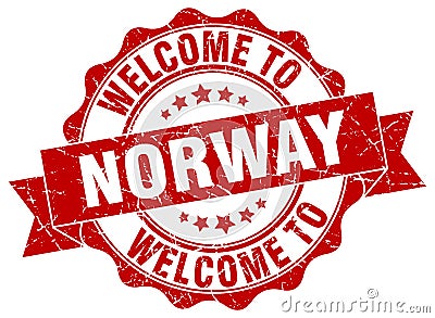 Welcome to Norway seal Vector Illustration